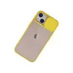 İphone 13 Kılıf Palm Buzlu Kamera Sürgülü Silikon - Sarı-3