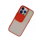 İphone 13 Pro Kılıf Palm Buzlu Kamera Sürgülü Silikon - Kırmızı-3