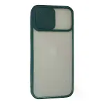 İphone 13 Pro Max Kılıf Palm Buzlu Kamera Sürgülü Silikon - Yeşil-2