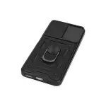 Xiaomi Poco M5 Kılıf Pars Lens Yüzüklü Silikon - Siyah-5