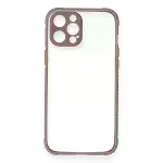 İphone 12 Kılıf Miami Şeffaf Silikon - Açık Mor-2