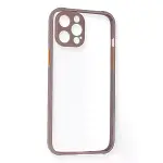 İphone 12 Kılıf Miami Şeffaf Silikon - Açık Mor-1