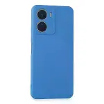 Vivo Y16 Kılıf First Silikon - Mavi-1