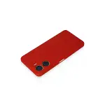 Vivo Y16 Kılıf First Silikon - Kırmızı-3