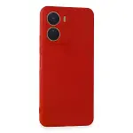 Vivo Y16 Kılıf First Silikon - Kırmızı-1