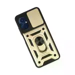 Xiaomi Poco M5 Kılıf Pars Lens Yüzüklü Silikon - Gold-3
