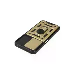 Xiaomi Poco M5 Kılıf Pars Lens Yüzüklü Silikon - Gold-4