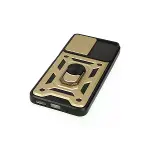 Xiaomi Poco M5 Kılıf Pars Lens Yüzüklü Silikon - Gold-5