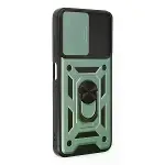 Xiaomi Poco M5 Kılıf Pars Lens Yüzüklü Silikon - Yeşil-2