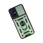 Xiaomi Poco M5 Kılıf Pars Lens Yüzüklü Silikon - Yeşil-3