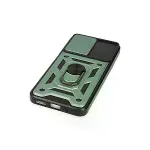 Xiaomi Poco M5 Kılıf Pars Lens Yüzüklü Silikon - Yeşil-5