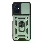 Xiaomi Poco M5 Kılıf Pars Lens Yüzüklü Silikon - Yeşil-1