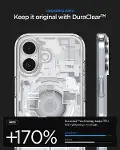 iPhone 17 ile Uyumlu MagSafe Kılıf Ultra Hybrid Mag Fit Zero One White - ACS10087-3