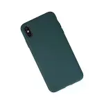 İphone Xs Max Kılıf Nano İçi Kadife Silikon - Koyu Yeşil-2
