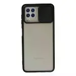 Samsung Galaxy A22 Kılıf Palm Buzlu Kamera Sürgülü Silikon - Siyah-1