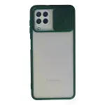 Samsung Galaxy A22 Kılıf Palm Buzlu Kamera Sürgülü Silikon - Yeşil-1