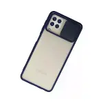 Samsung Galaxy A22 Kılıf Palm Buzlu Kamera Sürgülü Silikon - Lacivert-2