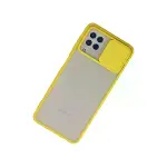 Samsung Galaxy A22 Kılıf Palm Buzlu Kamera Sürgülü Silikon - Sarı-3