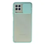 Samsung Galaxy A22 Kılıf Palm Buzlu Kamera Sürgülü Silikon - Turkuaz-1