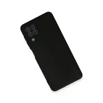 Samsung Galaxy A22 Kılıf Nano İçi Kadife Silikon - Siyah-2