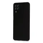 Samsung Galaxy A22 Kılıf Nano İçi Kadife Silikon - Siyah-3