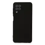 Samsung Galaxy A22 Kılıf Nano İçi Kadife Silikon - Siyah-1