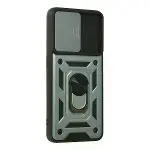 Oppo A74 4g Kılıf Pars Lens Yüzüklü Silikon - Yeşil-3