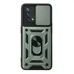 Oppo A74 4g Kılıf Pars Lens Yüzüklü Silikon - Yeşil-1