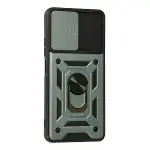 Xiaomi Poco F3 Kılıf Pars Lens Yüzüklü Silikon - Yeşil-3