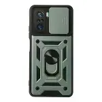 Xiaomi Poco F3 Kılıf Pars Lens Yüzüklü Silikon - Yeşil-1