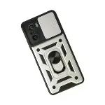 Xiaomi Poco F3 Kılıf Pars Lens Yüzüklü Silikon - Gümüş-2