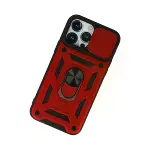 İphone 13 Pro Kılıf Pars Lens Yüzüklü Silikon - Kırmızı-3