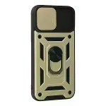 İphone 13 Pro Kılıf Pars Lens Yüzüklü Silikon - Gold-2