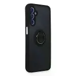Samsung Galaxy M34 5g Kılıf Montreal Yüzüklü Silikon Kapak - Siyah-2