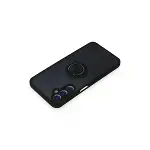 Samsung Galaxy M34 5g Kılıf Montreal Yüzüklü Silikon Kapak - Siyah-3