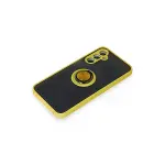 Samsung Galaxy M34 5g Kılıf Montreal Yüzüklü Silikon Kapak - Sarı-4