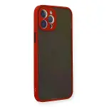 İphone 12 Pro Max Kılıf Montreal Silikon Kapak - Kırmızı-2