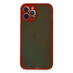 İphone 12 Pro Max Kılıf Montreal Silikon Kapak - Kırmızı-1