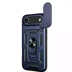 İphone 17 Air Pars Lens Yüzüklü Silikon - Lacivert-2
