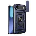 İphone 17 Air Pars Lens Yüzüklü Silikon - Lacivert-1