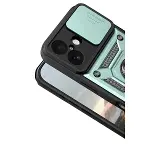 İphone 17 Pars Lens Yüzüklü Silikon - Yeşil-3