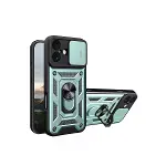 İphone 17 Pars Lens Yüzüklü Silikon - Yeşil-1