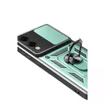 Samsung Galaxy S25 Edge Pars Lens Yüzüklü Silikon - Yeşil-4
