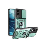 Samsung Galaxy S25 Edge Pars Lens Yüzüklü Silikon - Yeşil-1