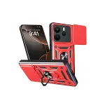 Xiaomi Redmi Note 14 4g Pars Lens Yüzüklü Silikon - Kırmızı-1