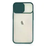 İphone 11 Kılıf Palm Buzlu Kamera Sürgülü Silikon - Yeşil-2