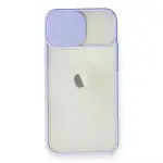 İphone 11 Kılıf Palm Buzlu Kamera Sürgülü Silikon - Lila-2