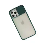 İphone 12 Pro Max Kılıf Palm Buzlu Kamera Sürgülü Silikon - Yeşil-2