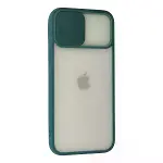 İphone 12 Pro Max Kılıf Palm Buzlu Kamera Sürgülü Silikon - Yeşil-3