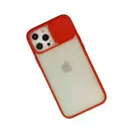 İphone 12 Pro Max Kılıf Palm Buzlu Kamera Sürgülü Silikon - Kırmızı-2
